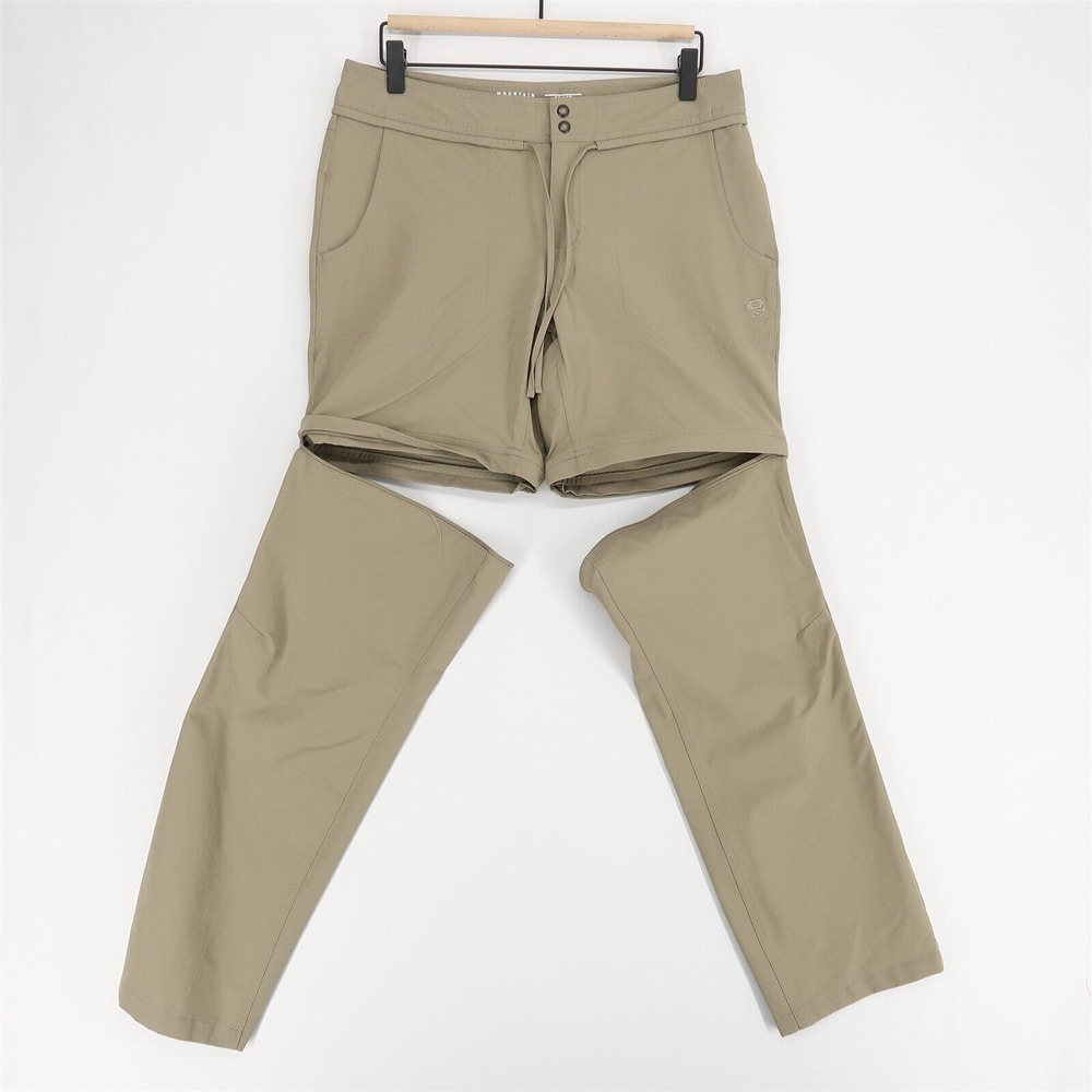 Mountain Hardware Convertible Pants Womens 10 Beige Stretch Nylon Hiking - Picture 4 of 11